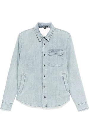 James Perse Sherpa skjortejakke i denim