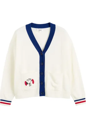 Chinti & Parker X Peanuts cardigan med Snoopy-applikation