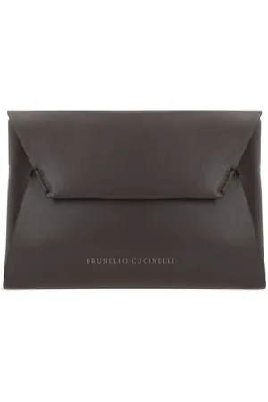 Brunello Cucinelli Duo clutch i læder