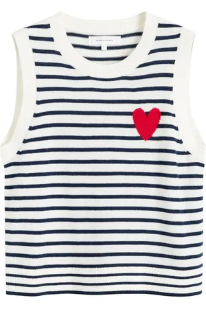 Chinti & Parker Stribet vest i merinould