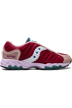 Saucony X Jae Tips Matrix "Burgundy/Tan/Multicolour" sneakers
