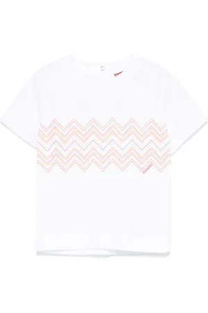 Missoni T-shirt med zigzag-tryk