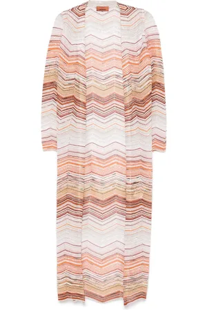 Missoni Chevron-vævet cardi-frakke i lurex