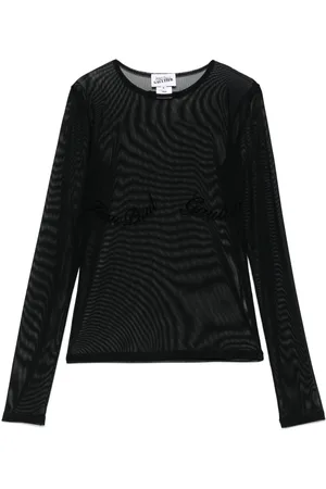 Jean Paul Gaultier T-shirt i flocktekstur med logo