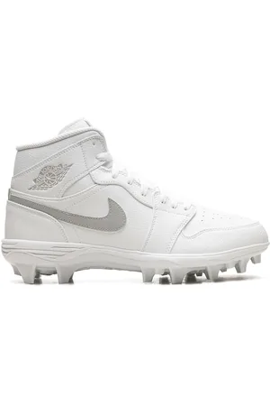 Jordan 1 Mid "White Grey Fog" cleats sneakers