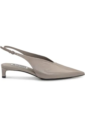 Jil Sander 45 mm slingback-pumps i læder