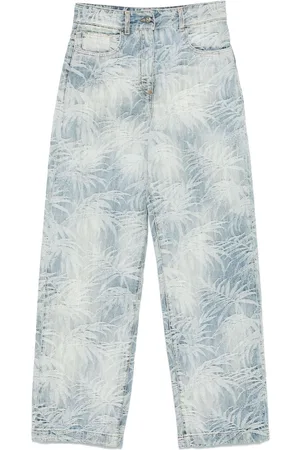 Palm Angels Jeans i jacquard med palmetryk