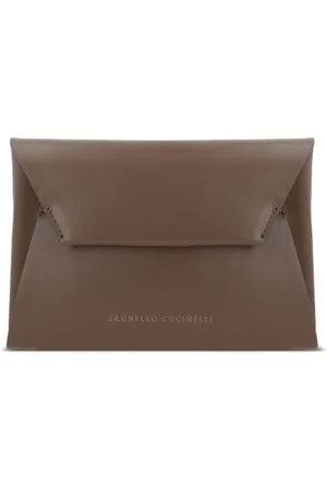 Brunello Cucinelli Duo clutch i læder