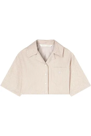 Palm Angels Cropped skjorte med logo