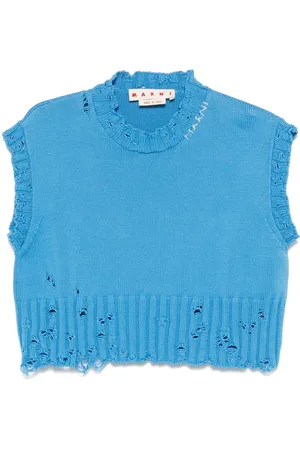 Marni ærmeløs sweater med rund hals