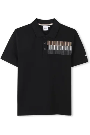 HUGO BOSS Kortærmet polo med logotryk