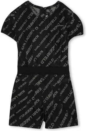 Karl Lagerfeld Playsuit i denim med logo-jacquard