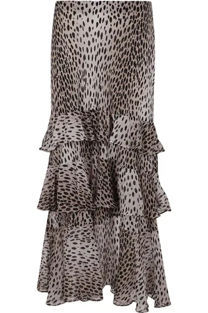 RIXO London Leopardmønstret nederdel
