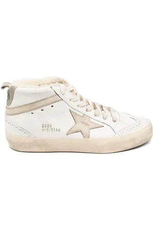 Golden Goose Skinnende Mid Star sneakers i nappalæder