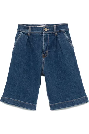 Elisabetta Franchi Plisserede denimshorts