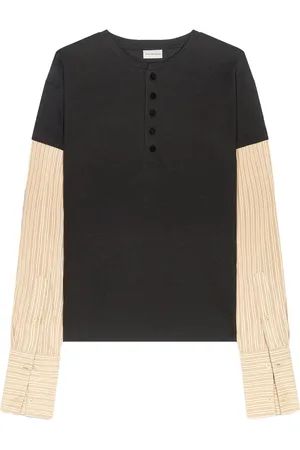 DRIES VAN NOTEN T-shirt med kontrastærmer