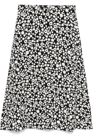 Marni Mellemlang nederdel med blomstertryk