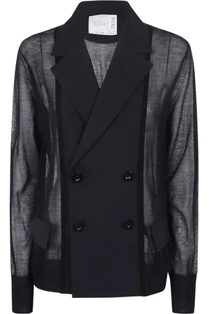 SACAI Halvgennemsigtig blazer