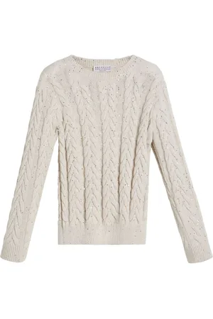 Brunello Cucinelli Dazzling sweater med dobbelt kabel