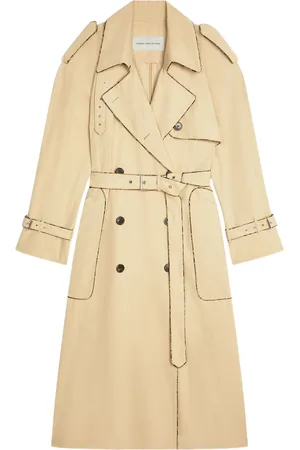DRIES VAN NOTEN Trenchcoat med kantningsdetalje