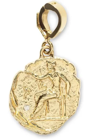 Azlee Lille Aphrodite møntvedhæng i 18 karat guld med diamant