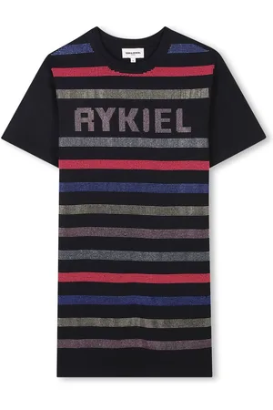 Sonia Rykiel Enfant Kort kjole med logo-udsmykning