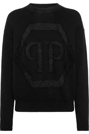 Philipp Plein Sweater med devoré-logo