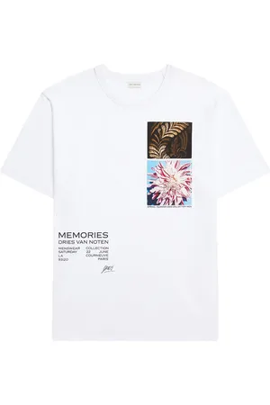 DRIES VAN NOTEN T-shirt med orkide-tryk