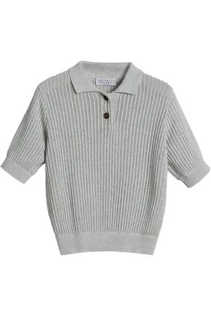 Brunello Cucinelli Glitrende polo i strik