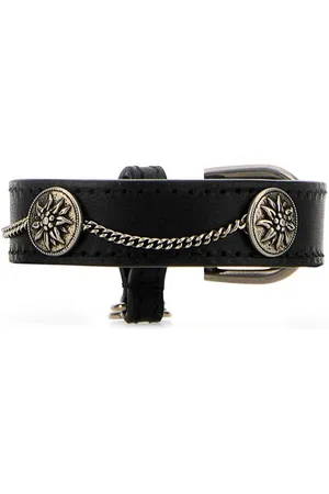 Prada Læderarmbånd med blomstret vedhæng