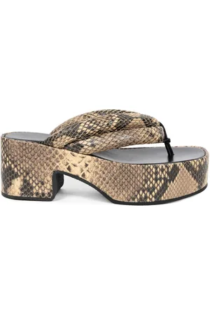 DRIES VAN NOTEN 50mm sandaler med slangeskindstryk