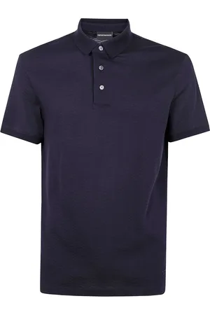 Emporio Armani Polo-skjorte i bomuld med knaplukning