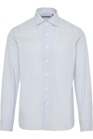 corneliani Stribet skjorte i poplin