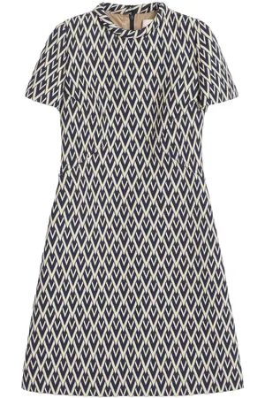 VALENTINO GARAVANI Kort Toute La V kjole i jacquard