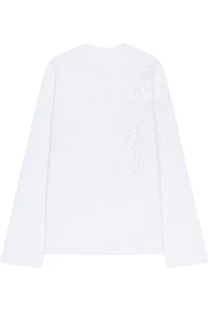 DRIES VAN NOTEN T-shirt i broderie-anglaise