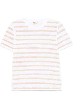 Marni T-shirt med krusedulle-striber