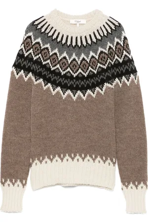 Chloé Fair isle-sweater med høj hals