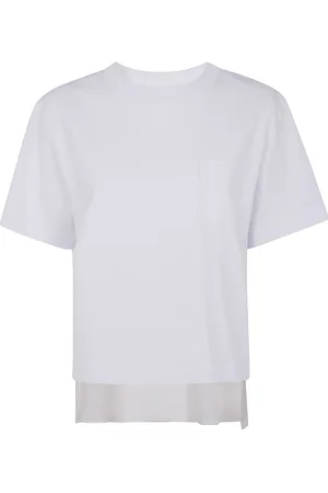 SACAI T-shirt i bomuld i jersey-stil