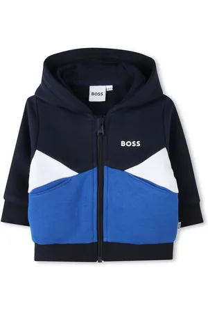 HUGO BOSS Hættetrøje med logo-applikation