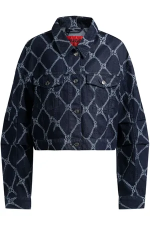 HUGO BOSS Denimjakke med monogram