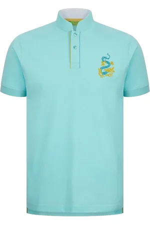SHANGHAI TANG Polo med drage-broderi