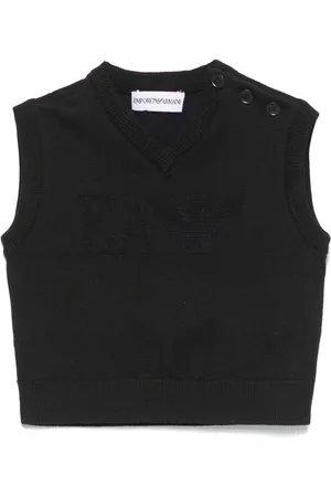 Emporio Armani Vest i jacquard med logo