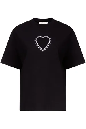 AREA T-shirt med krystaludsmykning