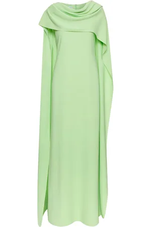 Oscar de la Renta Draperet kaftan-kjole i georgette