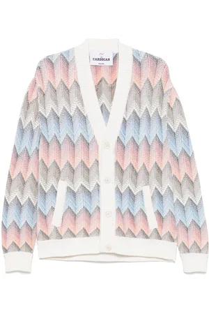 Missoni Chevron-cardigan med gradueret effekt