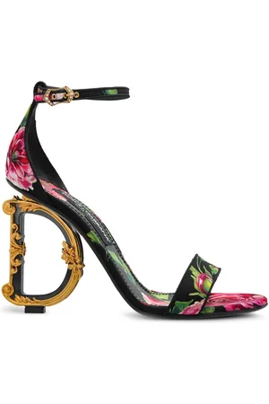 Dolce & Gabbana 115 mm sandaler med blomstret tryk