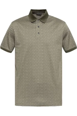 Emporio Armani Polo i jersey med bogstav-jacquard