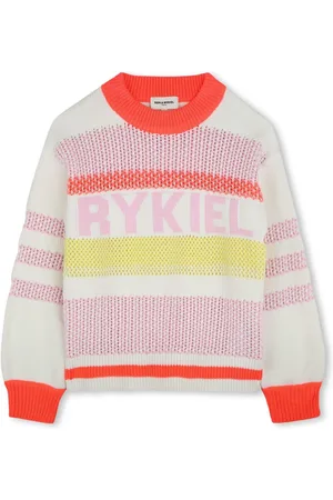 Sonia Rykiel Enfant Intarsiastrikket trøje med logo