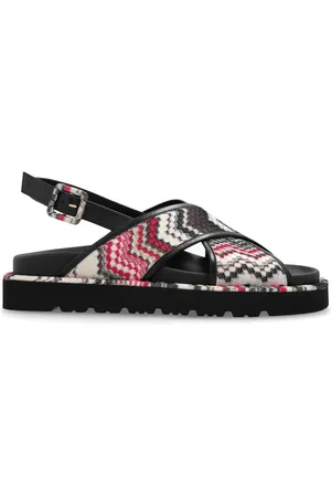 Missoni Slingback-sandaler med zigzagmønster
