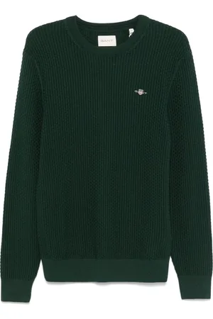 GANT Tekstureret sweater i bomuld